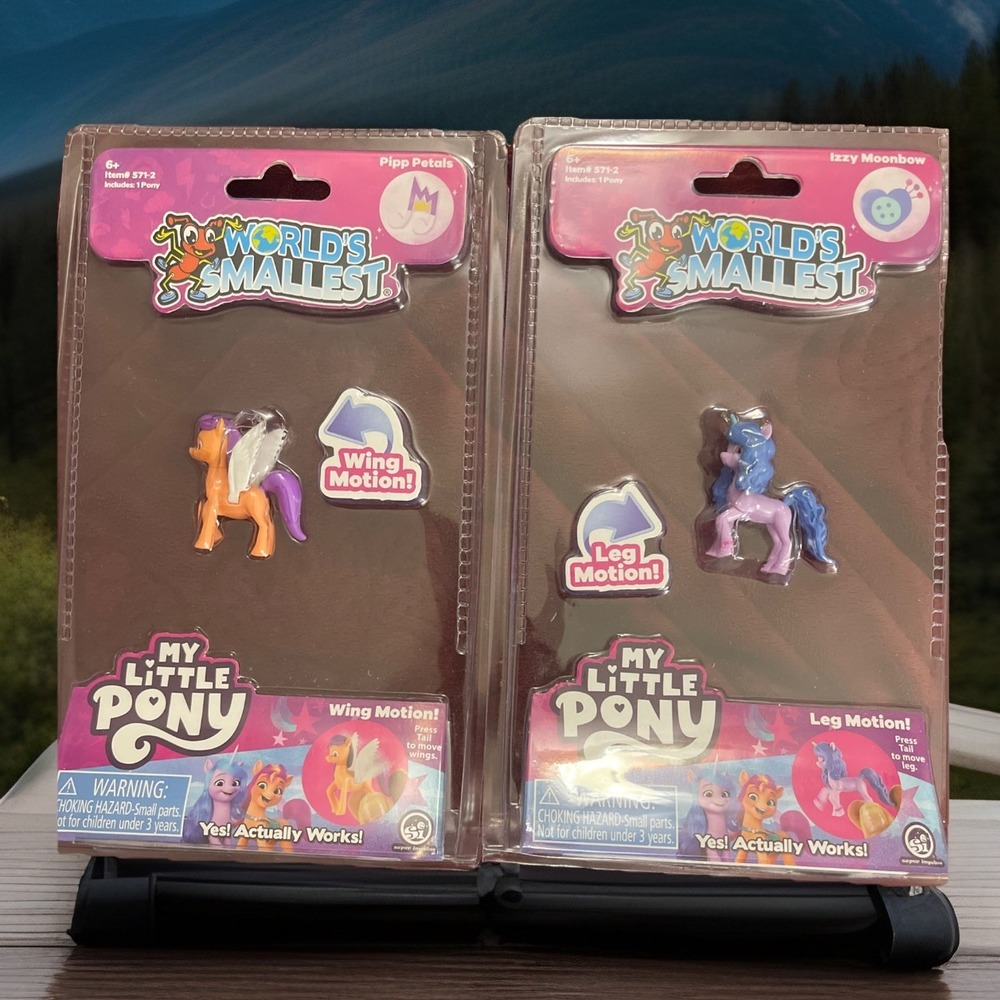 Unopened Set Of 2 World's Smallest MY LITTLE PONY Mini Figures MLP‎ Pipp & Izzy